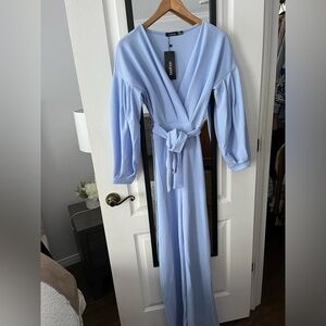 Boohoo blue jumpsuit